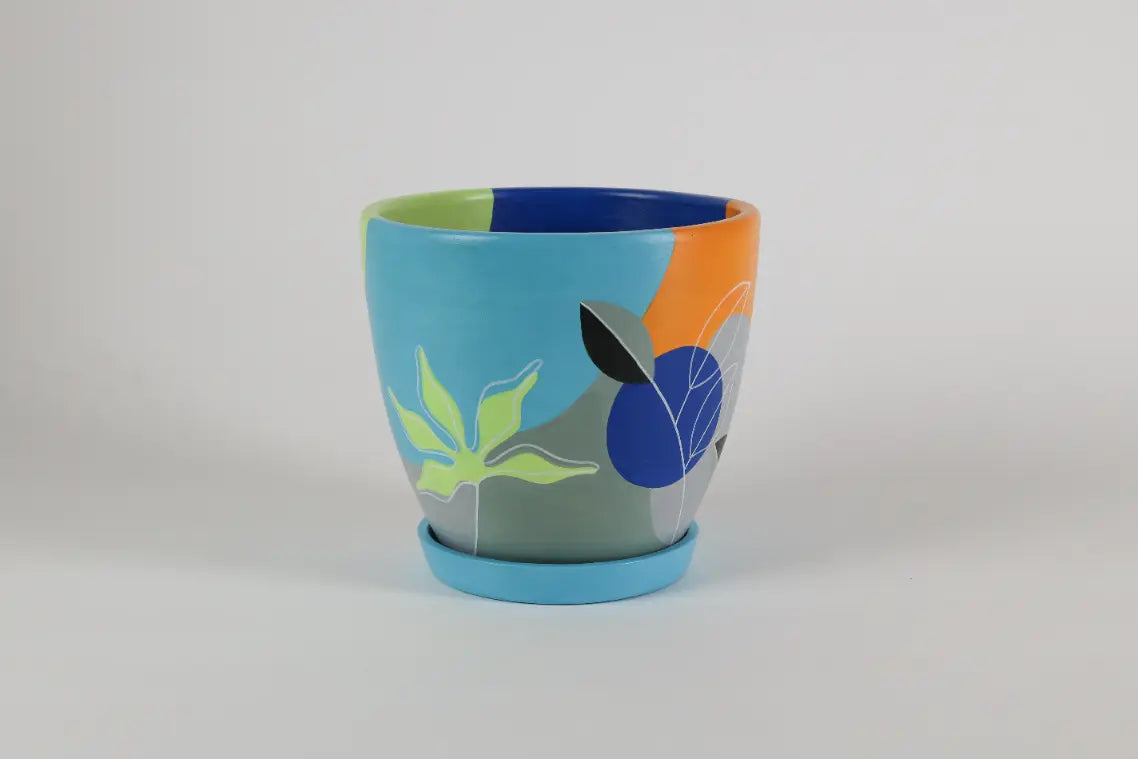 Tropical Sunset Planter Handmade Home Décor Craft Delights India
