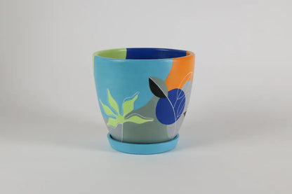 Tropical Sunset Planter Handmade Home Décor Craft Delights India