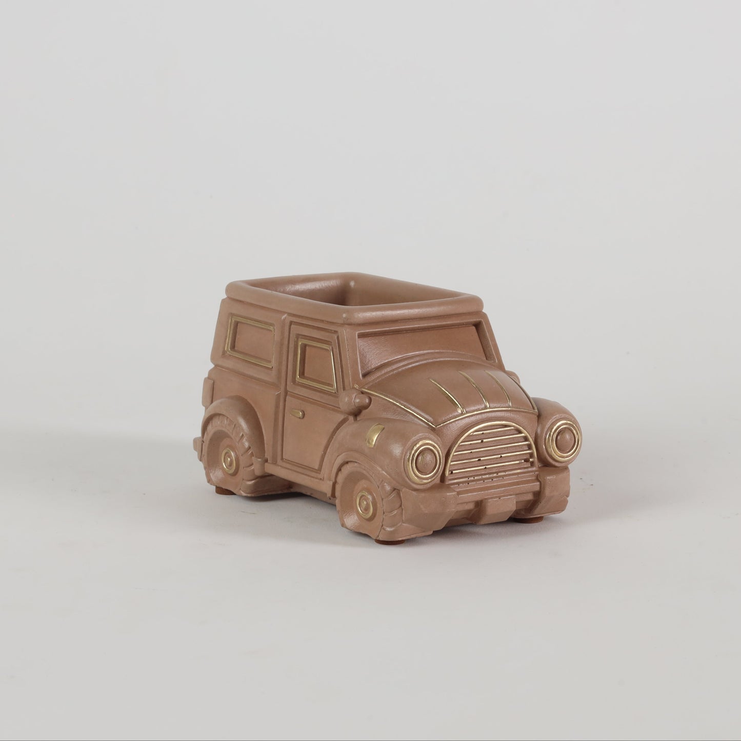 Vintage Car Planter Organizer Brown Handmade Home Décor Modern Accents