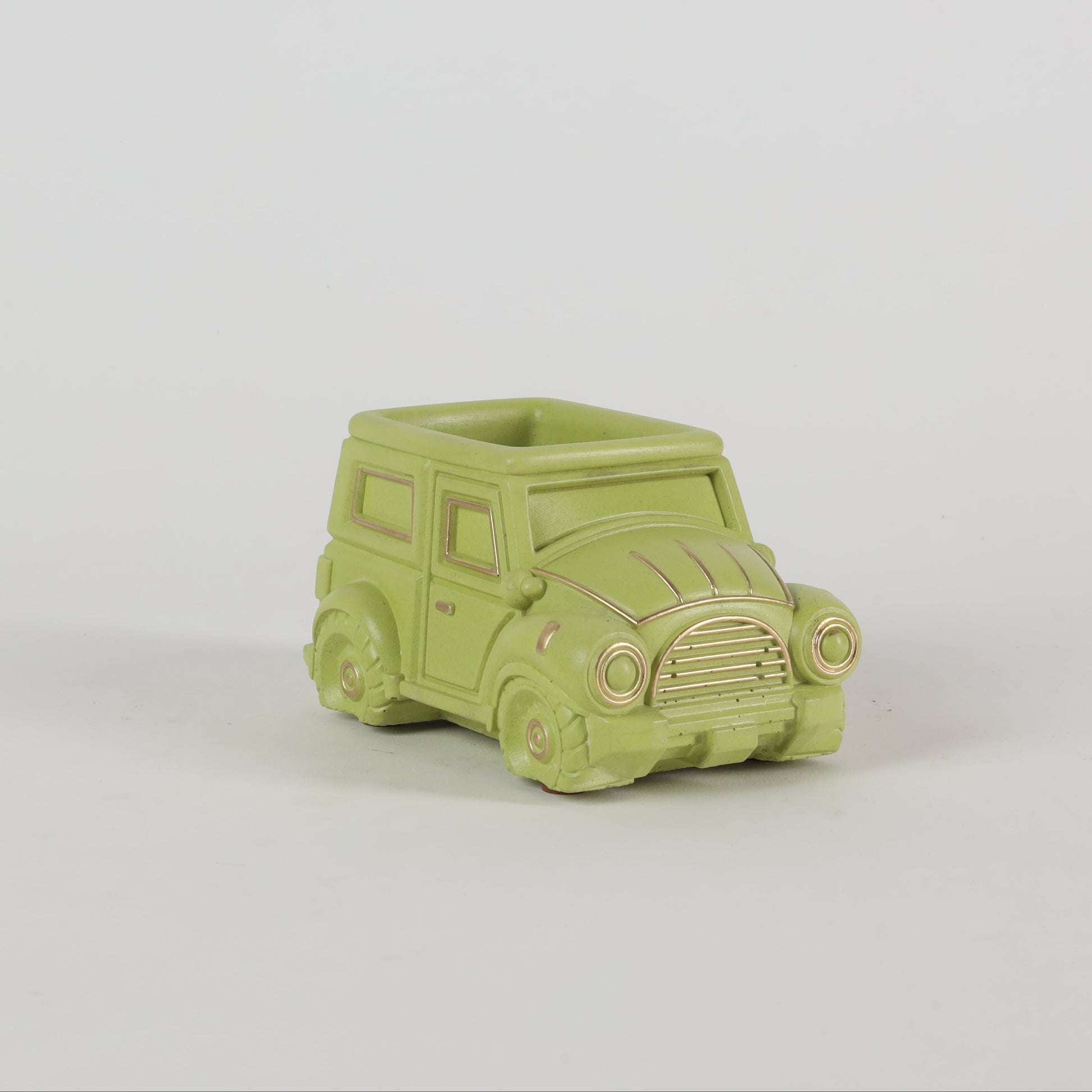 Vintage Car Planter Organizer Green Handmade Home Décor Modern Elements