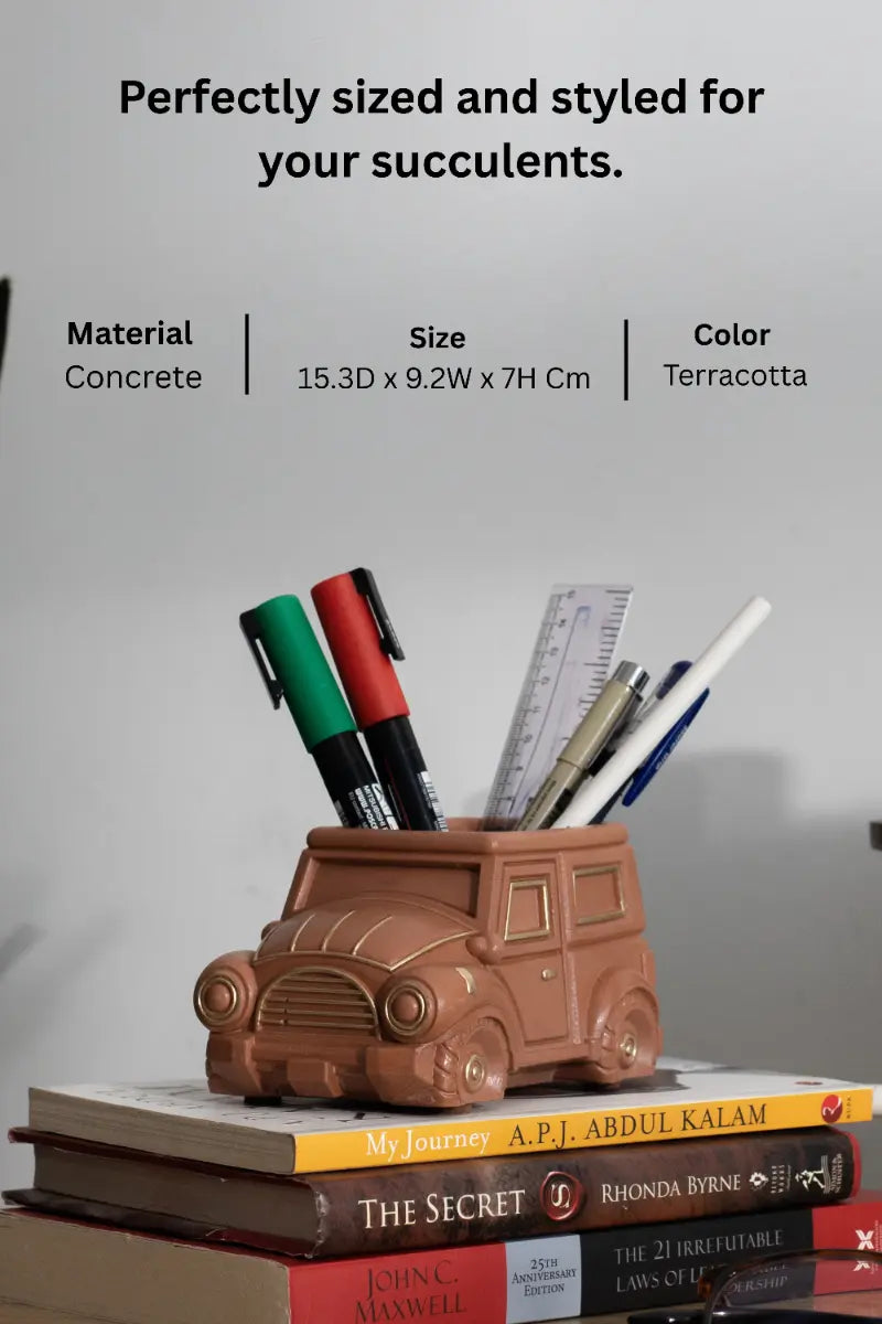 Vintage Car Planter Organizer Terracotta Handmade Terracotta Planters Look