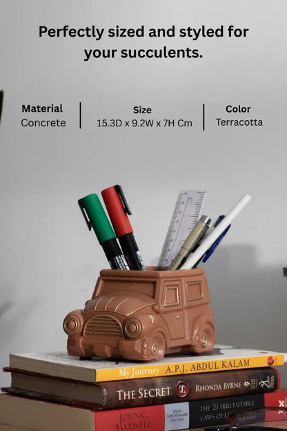 Vintage Car Planter Organizer Terracotta Handmade Terracotta Planters Look