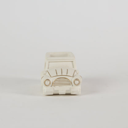 Vintage Car Planter Organizer White Balcony Décor Small Accents