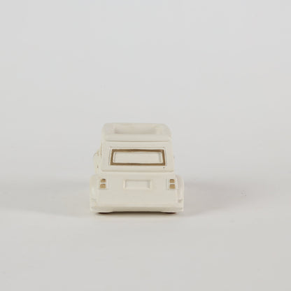 Vintage Car Planter Organizer White Handcrafted Gifts For Office Desk