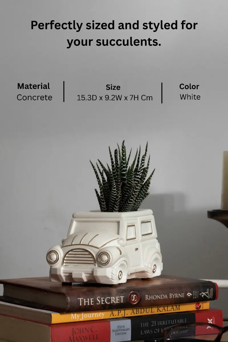 Vintage Car Planter Organizer White Terracotta Pots Online Alternative