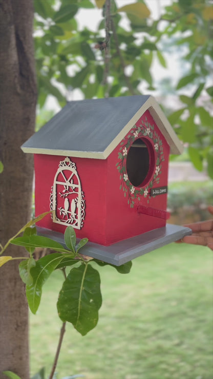 Red Birdie Birdhouse